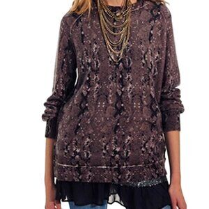 Free People We The Free Animal Style Cashmere Sweater
